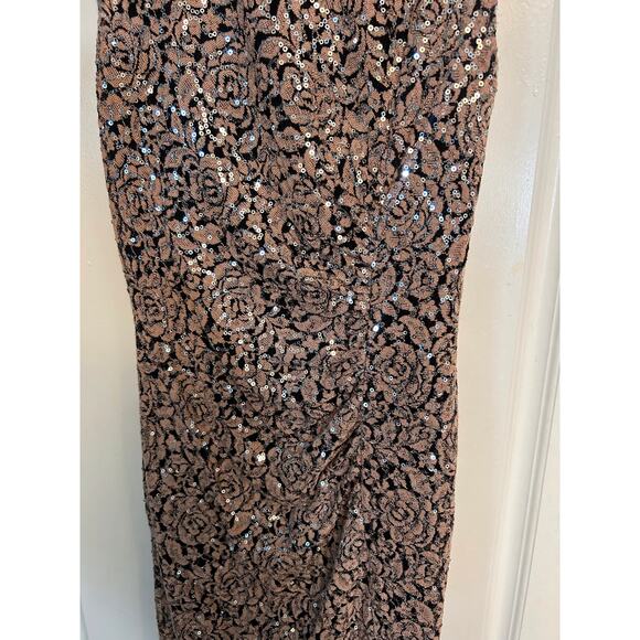 Calvin Klein Sequined Rose-Pattern Sheath Dress - Picture 11 of 12